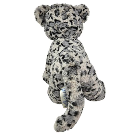 Build a Bear Sparkle Snow Leopard Big Cat Zoo Stuffed Animal Plush Toy 12" - Picture 5 of 7